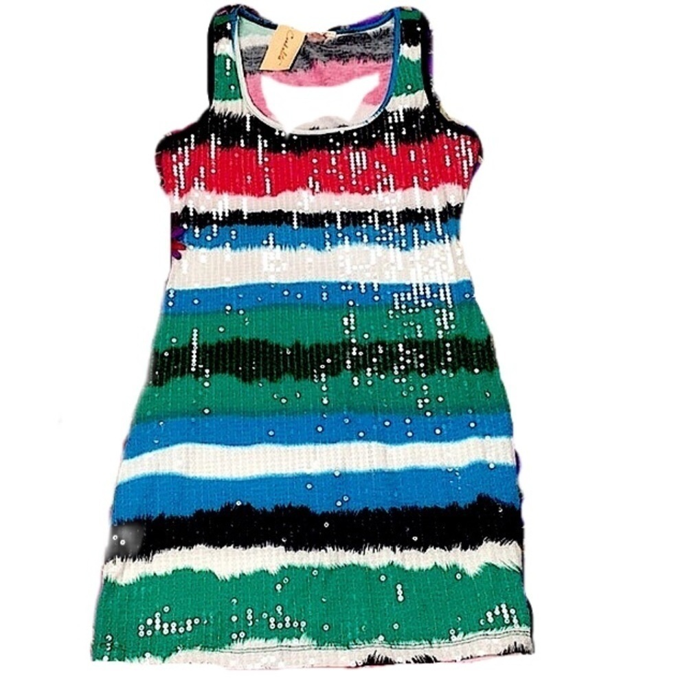 Candalite Colorful Sequined Summer Dress